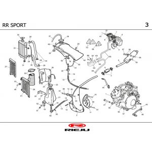 Radiateur - Koelsysteem - Uitlaat - Benzinetank Rieju RR Sport blauw 2004 2-takt
