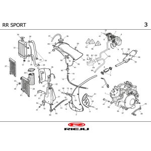 Radiateur - Koelsysteem - Uitlaat - Benzinetank Rieju RR Sport zwart 2004 2-takt