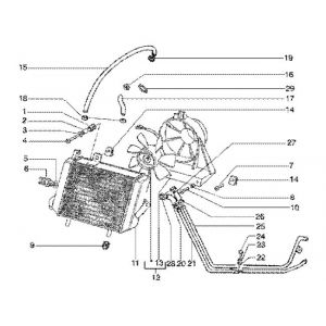 Radiateur - Koelsysteem Gilera Runner FXR 180 2-takt