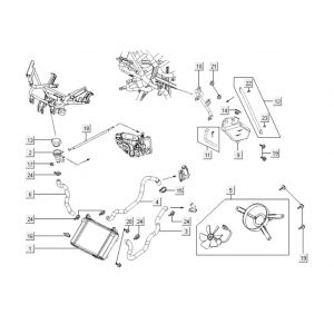 Radiateur - Koelsysteem Kymco Downtown 300i wit
