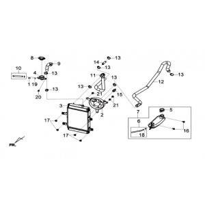 Radiateur/ slangen Sym Joymax 300I ABS E3 2014-2016