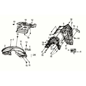 Rear Fender - Rear Inner Fender Sym Orbit III 125I E5