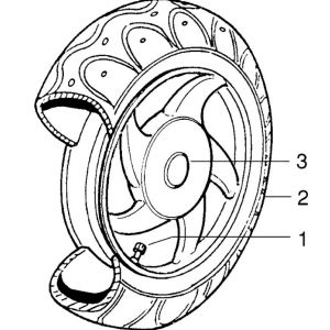 Achterwiel Piaggio Zip RST 50 2-takt AC