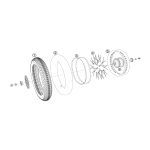 Rear wheel set Yadea Trooper 01 Fatbike
