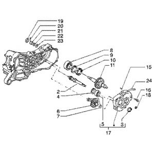 Vertanding - Overbrenging Piaggio Liberty 4-takt ←2006
