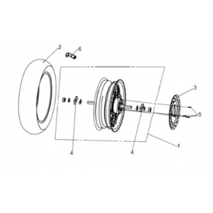 Rear wheel Sym E-Fiddle