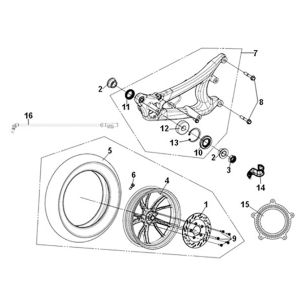 Rear Wheel Sym Symphony ST 125i LC E5