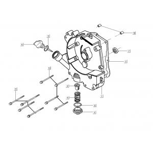 Carterhelft rechts - Peilstok - Oliefilter Kymco People S 50i Euro 4 Mat Bruin
