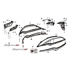 Beplating Sym Symphony ST 125I E4 Black/ Red (BK-001C/R-010CA)