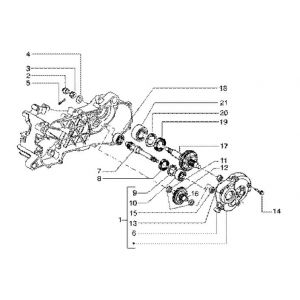 Vertanding - Overbrenging Gilera Runner FXR 180 2-takt