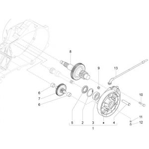 Vertanding - Overbrenging Vespa Sprint 50 4-takt 2V 25km/u