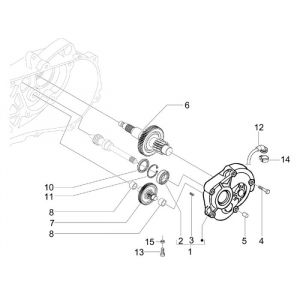 Vertanding - Overbrenging Piaggio Liberty 4-takt
