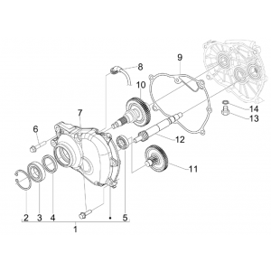 Vertanding - Overbrenging Piaggio Beverly 125 RST 4V Euro 3 2010-2015