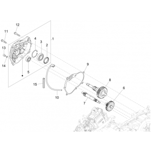 Vertanding - Overbrenging Piaggio Beverly 300 HPE 4V ABS Euro 5 2021-2022