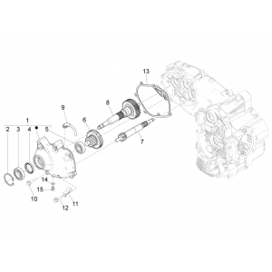 Vertanding - Overbrenging Piaggio MP3 500 LT Business 2014-2016