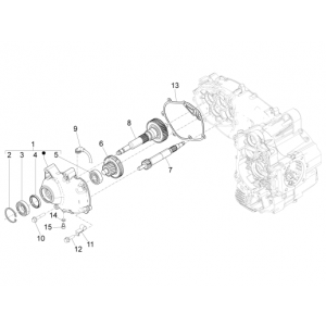 Vertanding - Overbrenging MP3 500 LT Sport 2014-2016