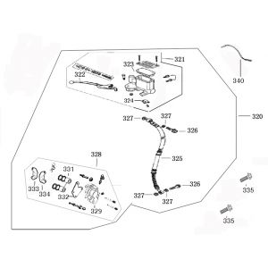 Remcilinder - Remhendel - Remleiding - Remklauw - Remblokken Benzhou ZN50QT-36 creme