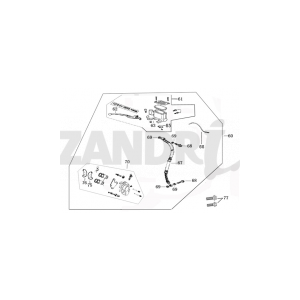 Remcilinder - Remhendel - Remleiding - Remklauw - Remblokken Santini Capri 125 wit