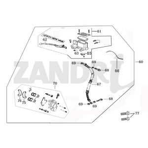 Remcilinder - Remhendel - Remleiding - Remklauw - Remblokken Eagle-Wing Napoli mat donkerblauw