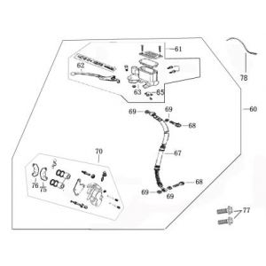 Remcilinder - Remhendel - Remleiding - Remklauw - Remblokken Benzhou ZN50QT-36 creme