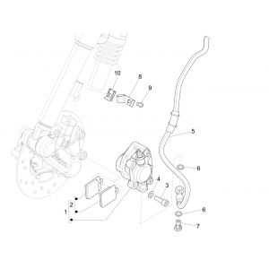 Remklauw - Remblokken - Remleiding Vespa Sprint 50 4-takt IGET 3V Euro 5