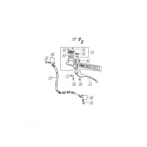 Remcilinder - Remhendel - Remleiding Kymco MXU 50