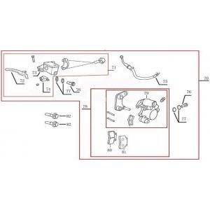 Remcilinder - Remhendel - Remleiding - Remklauw - Remblokken China R8 flat mat antraciet