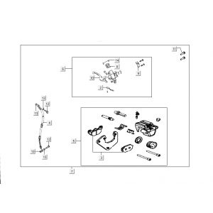 Remcilinder - Remhendel - Remleiding - Remklauw - Remblokken Kymco Like 4-takt