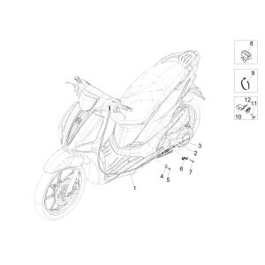 Achterremkabel Piaggio Liberty 125 IGET 3V IE ABS Euro 4 2015-2019