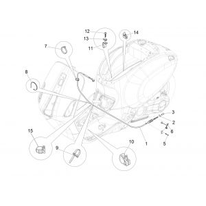 Achterremkabel Vespa Sprint 125 3V IE ABS Euro 5 2021