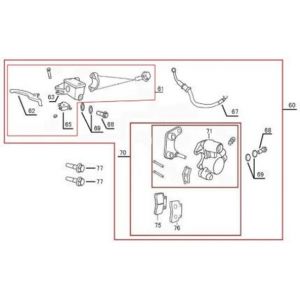 Remcilinder - Remhendel - Remleiding - Remklauw - Remblokken Berini Sprint wit