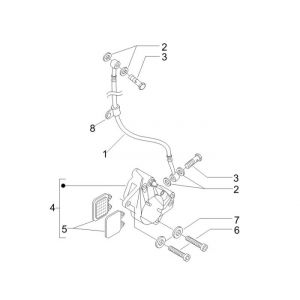 Remklauw - Remleiding - Remblokken Piaggio Liberty 50 2-takt AC