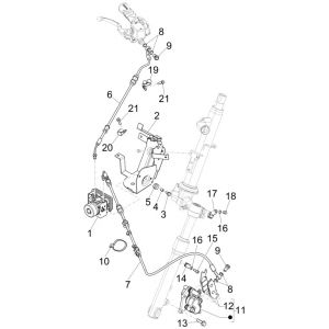 Remklauw - Remblokken - Remleiding Piaggio Liberty 125 IGET 3V ABS Euro 5