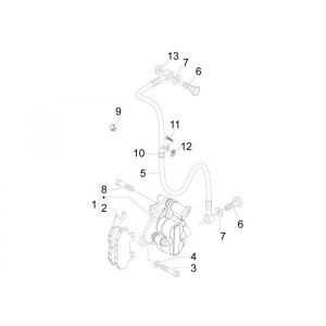 Remklauw - Remleiding - Remblokken Piaggio New Fly 4-takt 2V