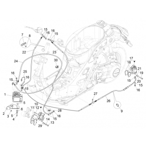 Remklauw - Remblokken - Remleiding (ABS) Vespa GTS 125 IE ABS Euro 5 2021