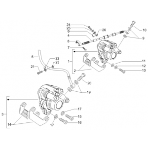 Remklauw - Remblokken - Remleiding Gilera Runner 50 SP 50 2-takt LC 2010-2017