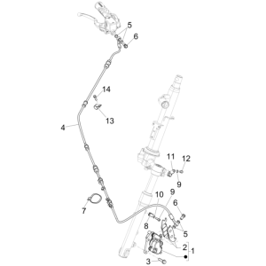 Remklauw - Remblokken - Remleiding Piaggio Liberty 50 4-takt AC IGET 3V Euro 5