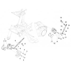 Remklauw - Remblokken - Remleiding Piaggio NRG Power DD 50 2-takt LC 2007-2017