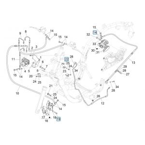 Remklauw - Remblokken - Remleiding Piaggio Medley 125 ABS Euro 5 2021-2022