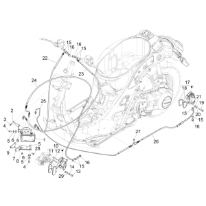 Remklauw - Remblokken - Remleiding (ABS) Vespa GTS 300 ie 2008-2016 (met en zonder ABS)