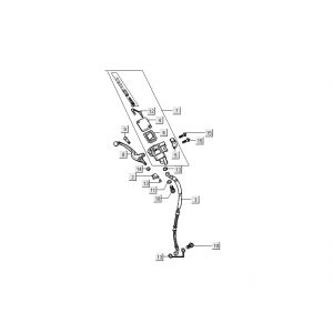 Remcilinder - Remhendel - Remleiding Kymco People S 50 4-takt matzwart