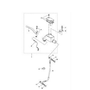 Remcilinder - Remhendel - Remleiding Yamaha Bw's 2-takt