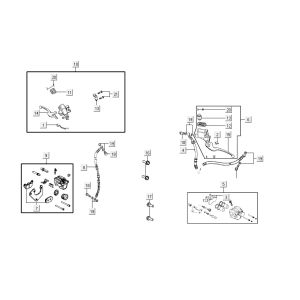 Remcilinder - Remklauw - Remblokken - Remleiding Agility 16+ 125 Mat Metallic Silver