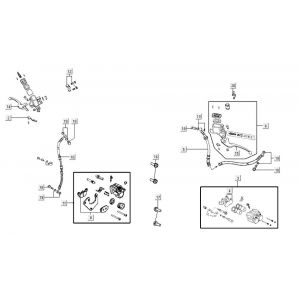 Remcilinder - Remklauw - Remblokken - Remleiding Agility CITY 16 125