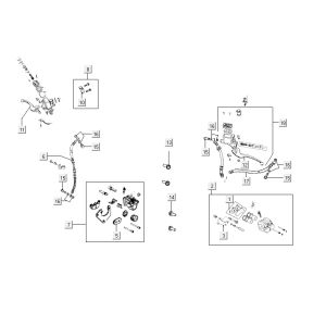 Remcilinder - Remklauw - Remblokken - Remleiding Agility CITY 16 150
