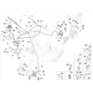 Remcilinder - Remklauw - Remblokken - Remleiding - ABS module Piaggio Beverly 300 IE ABS Euro 4 2016-2020