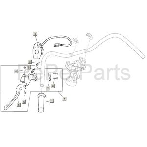 Remhendel links - Stuurschakelaars Aprilia Habana 2-takt (Morini motor) 1999-2004