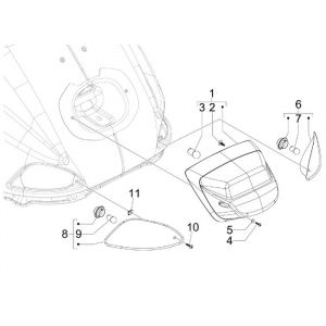 Kniperlichten achterzijde - Achterlicht Vespa S 50 4-takt 2V 25km/u