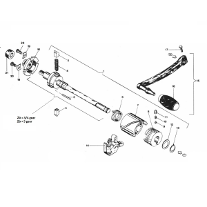 Schakelas Zundapp C50 Sport 529-010