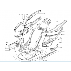 Motorschermen - spoiler Piaggio NRG Power 50 2-takt LC Euro 4